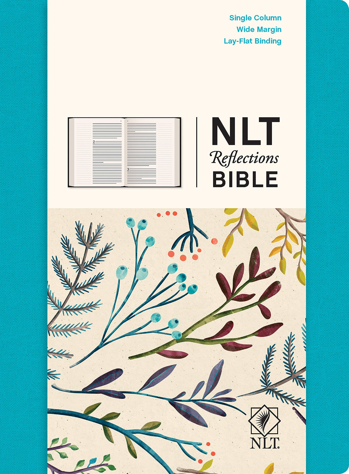 NLT Reflections Bible (Hardcover Cloth, Ocean Blue): The Bible for Journaling