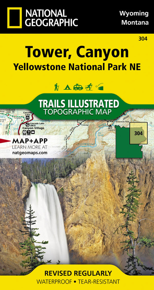 Tower, Canyon: Yellowstone National Park NE Map (National Geographic Trails Illustrated Map, 304)