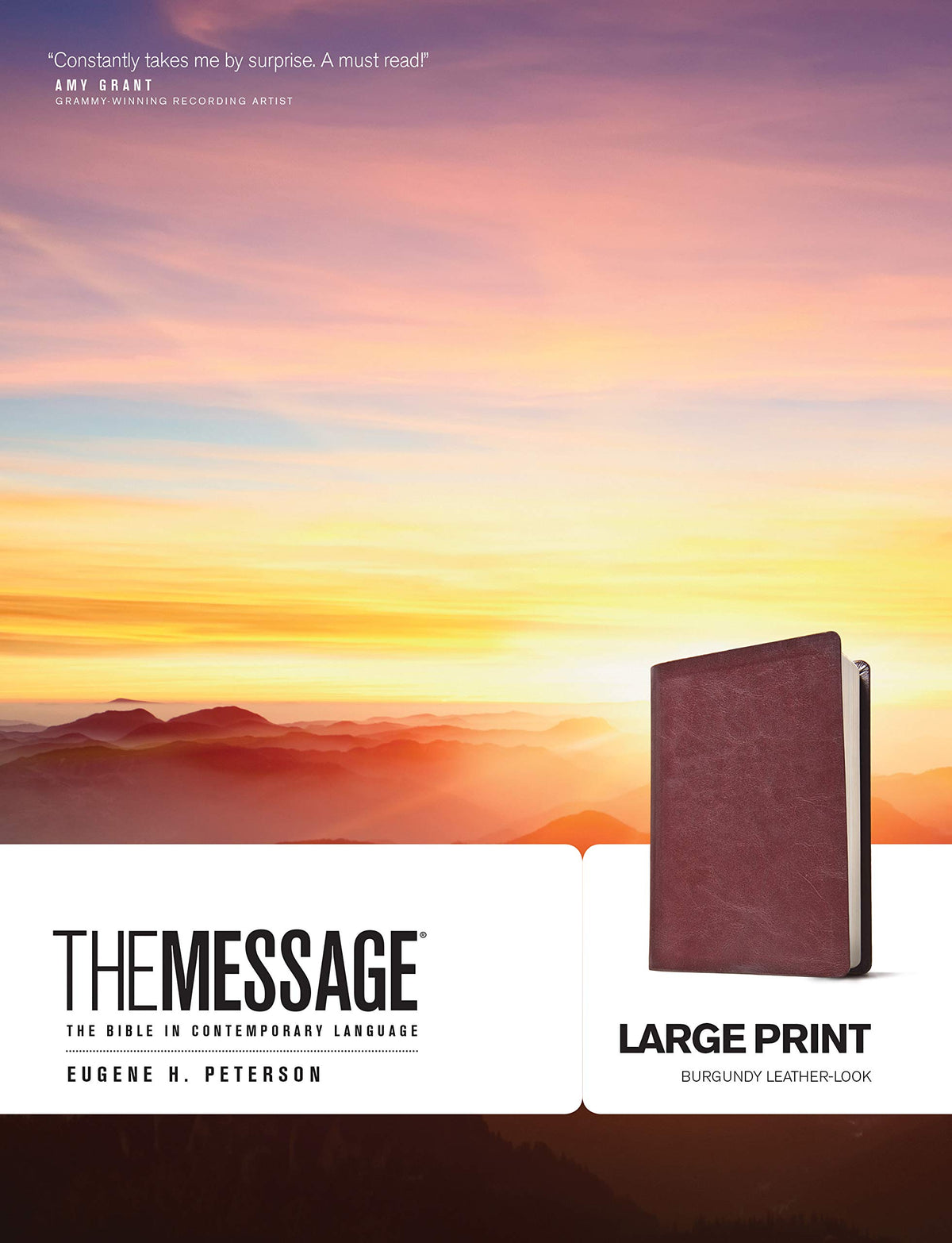 The Message Large Print (Leather-Look, Burgundy): The Bible in Contemporary Language
