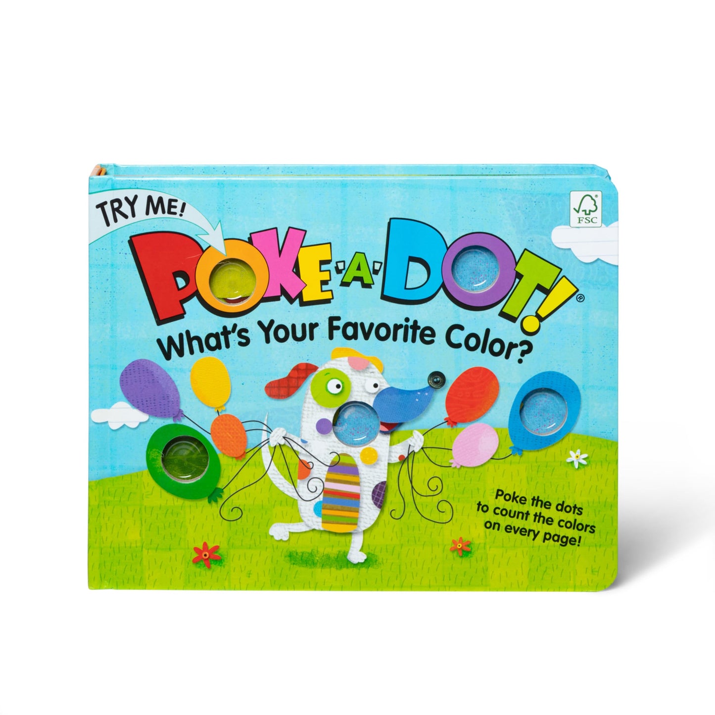 Melissa & Doug Poke-a-Dot! What’s Your Favorite Color? Interactive Children's Board Book with Buttons to Pop, Educational Sensory Toy for Toddlers & Preschoolers Ages 3+ - FSC Certified