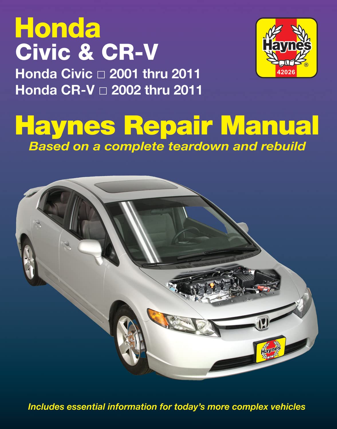Haynes Honda Civic 2001 thru 2011 & CR-V 2002 Thur 2011 Repair Manual (Haynes Repair Manuals)