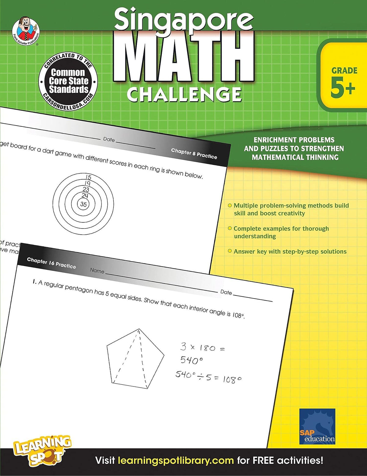 Singapore Math – Challenge Workbook for 5th, 6th, 7th, 8th Grade Math, Paperback, Ages 10–14 with Answer Key (Volume 21)