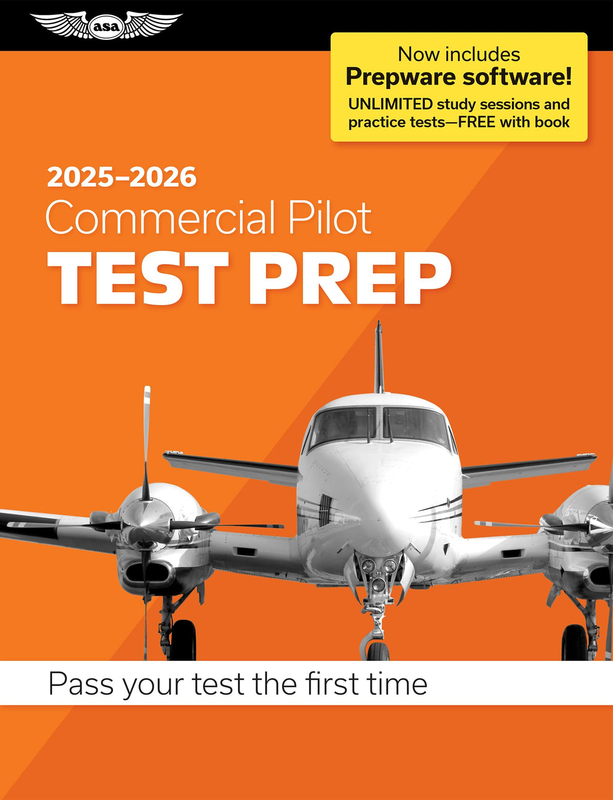 Commercial Pilot Test Prep 2025-2026: Paperback plus software―pass your FAA exam (ASA Test Prep Series)