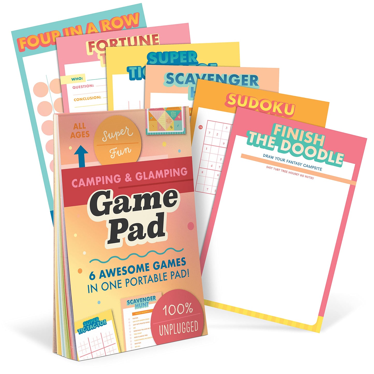 Knock Knock Camping & Glamping On-The-Go Game Pad, Glamping & Outdoor Activity Book for Kids (Knock Knock On-the-go Game Pads)