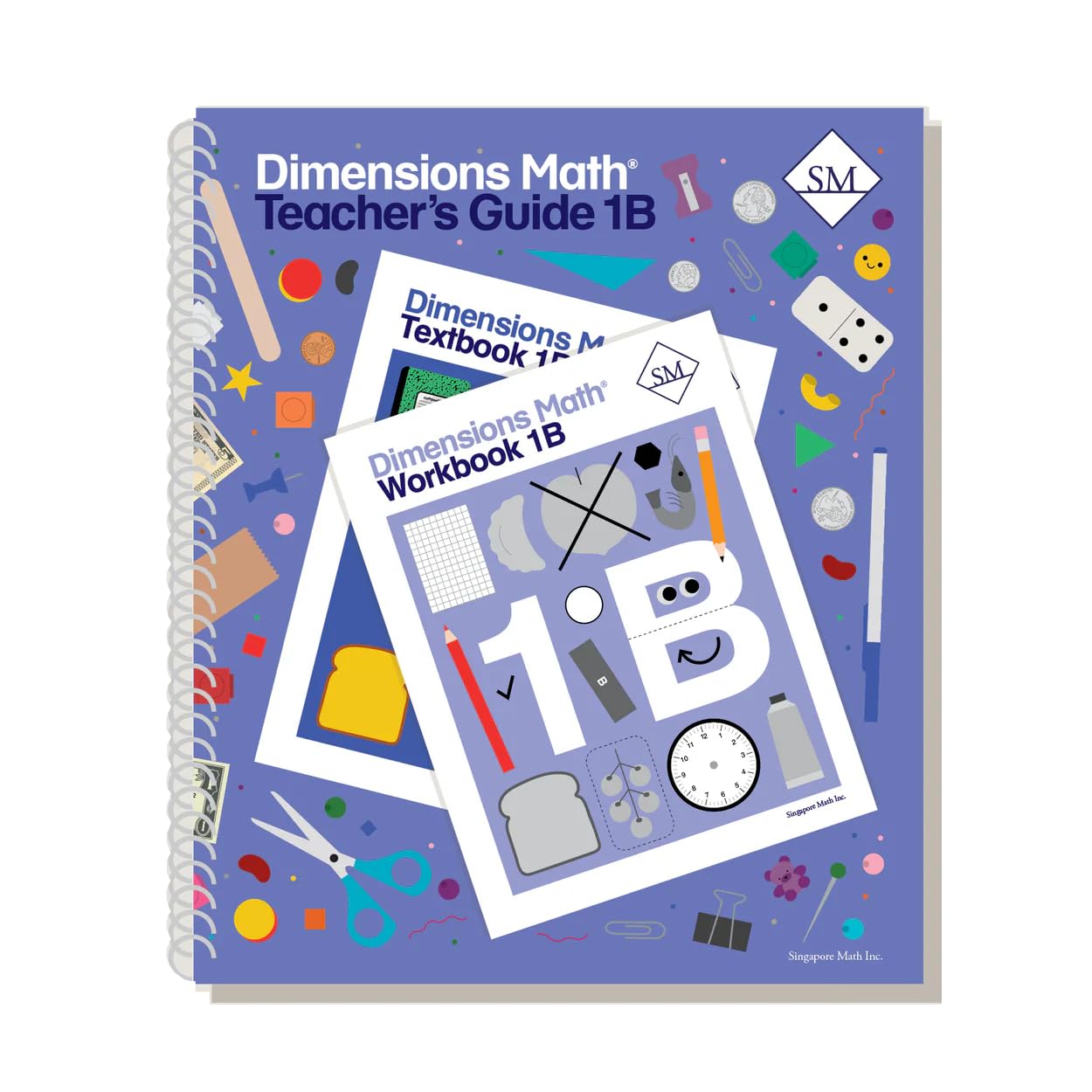 Dimensions Math Teacher's Guide 1B | Singapore Math Inc. [Spiral-bound]