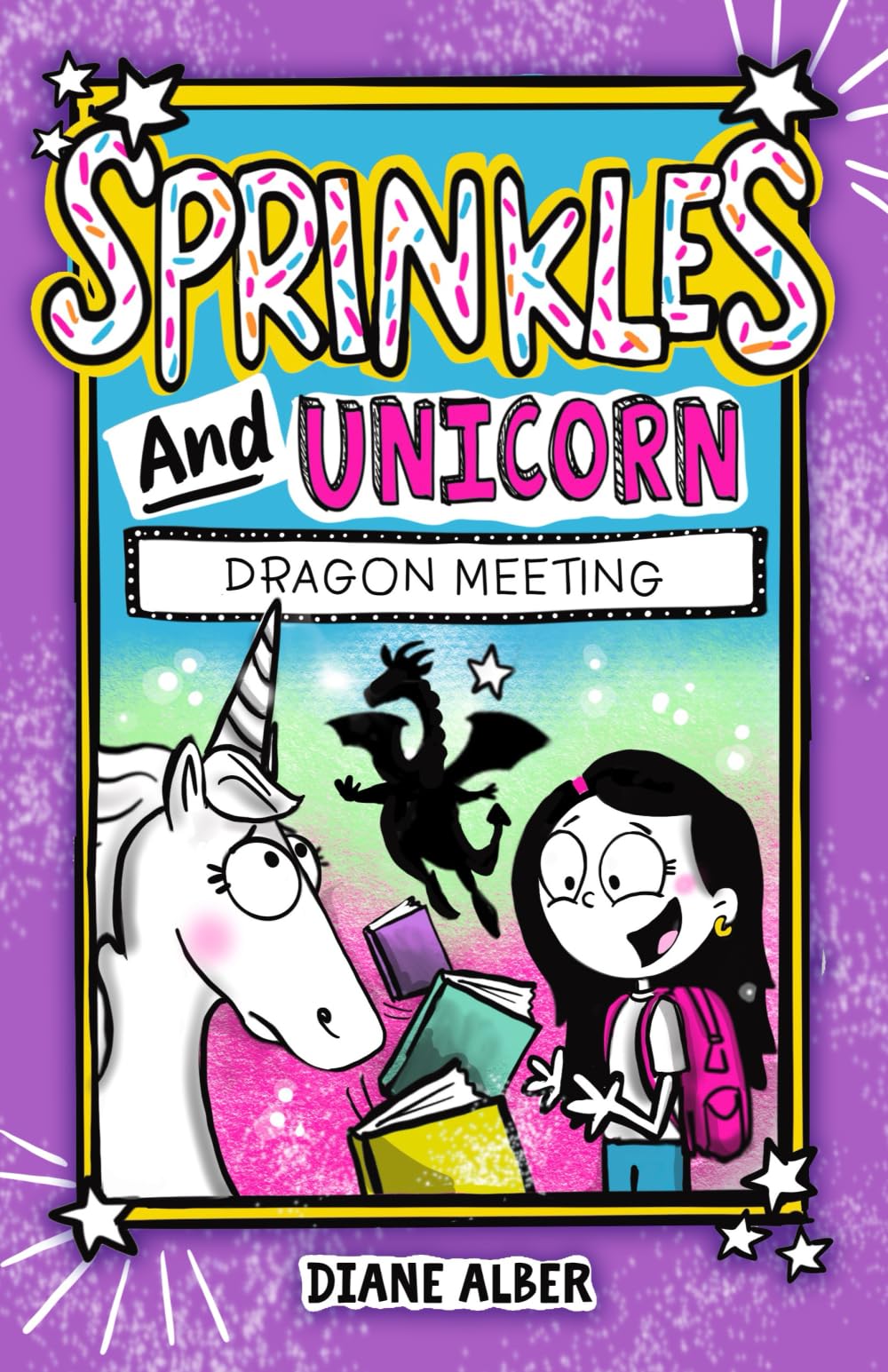 Sprinkles and Unicorn: Dragon Meeting (Sprinkles and Unicorn- (Dyslexia & ADHD Friendly, Funny, Illustrated Chapter Books for Kids Ages 6-10))