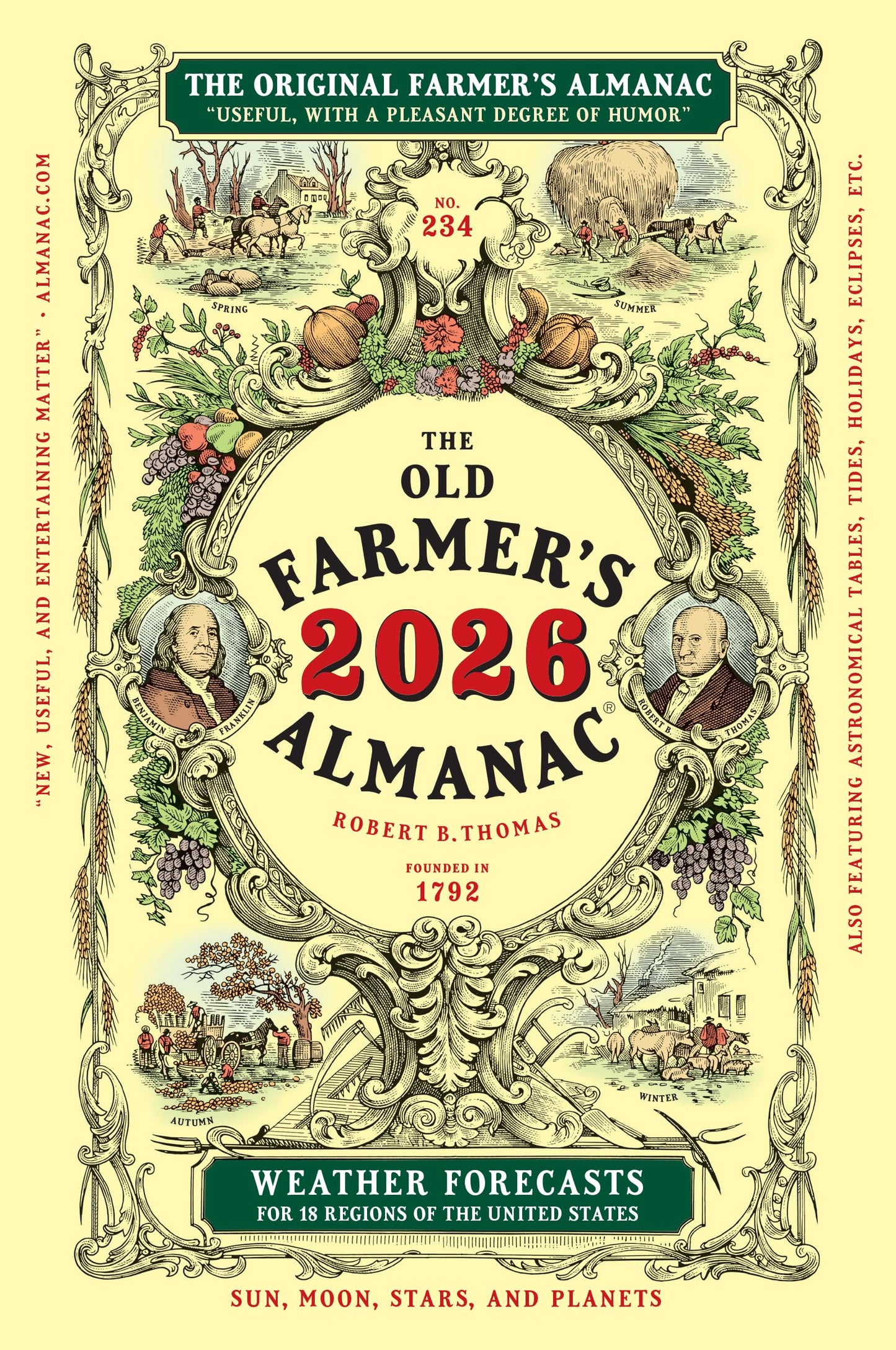 The 2026 Old Farmer's Almanac: The Beloved and Bestselling Annual Collection of Weather Forecasts and Useful Information