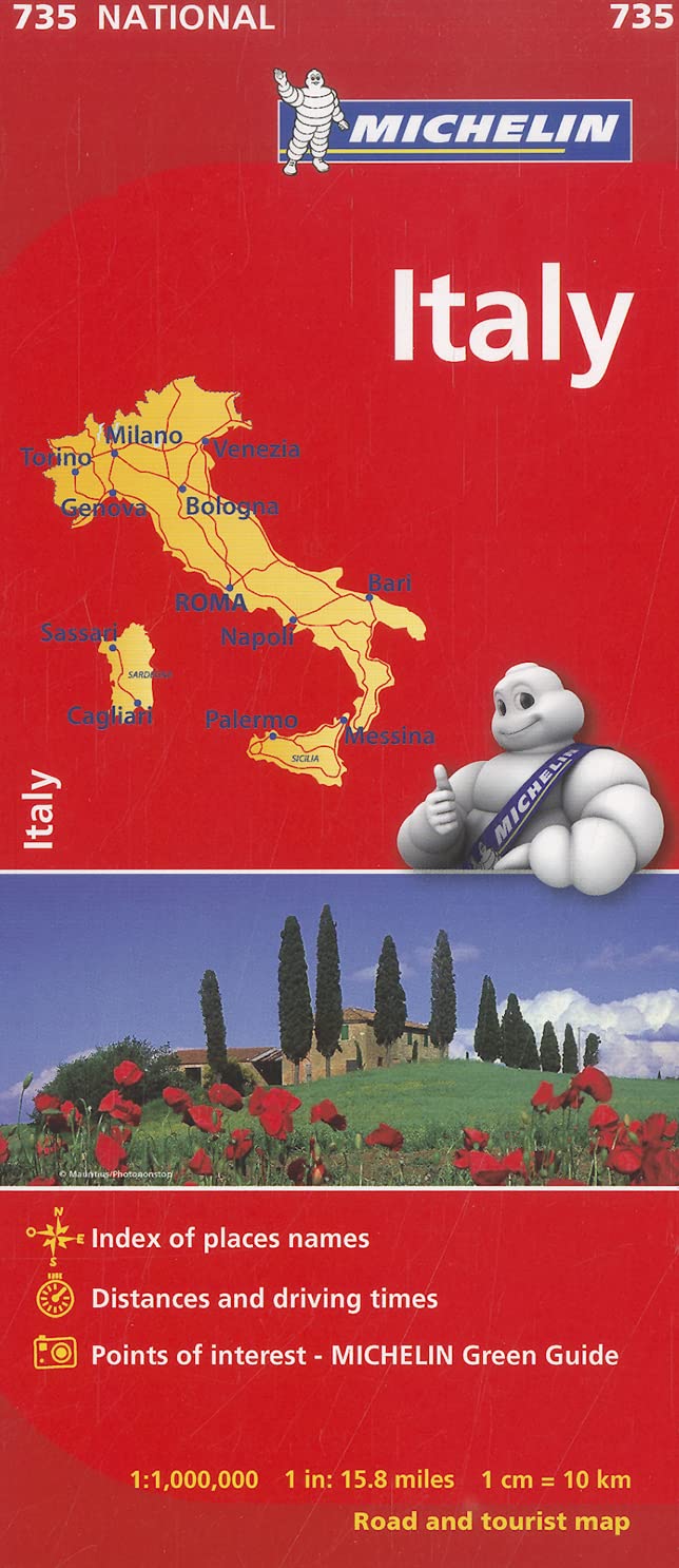 Michelin Italy Map 735 (Maps/Country (Michelin)) (Italian and English and French and German and Spanish and Dutch Edition)