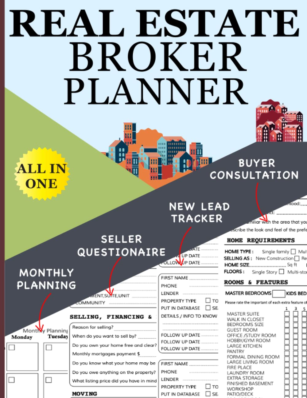 Real Estate Broker Planner: All in One Tracker & Organizer for Real Estate Agents & Assistants