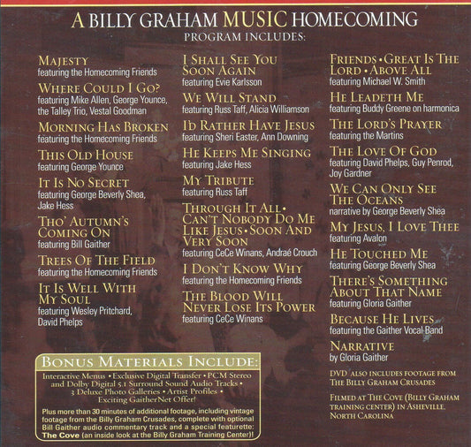 A Billy Graham Music Homecoming, Vol. 2 DVD - Bill Gaither & Gloria - 8710