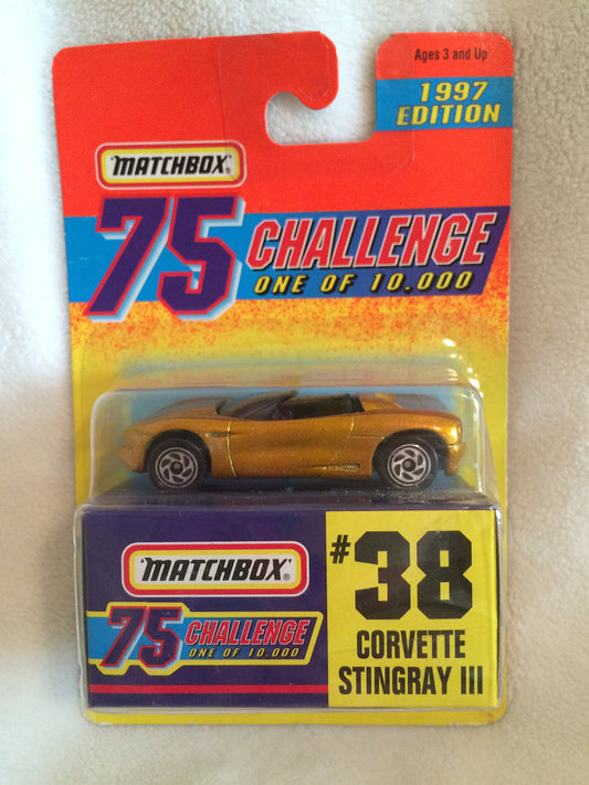 MATCHBOX CHALLENGE 75 GOLD EDITION 1 OF 10,000 1997 CORVETTE DIE-CAST - 7084