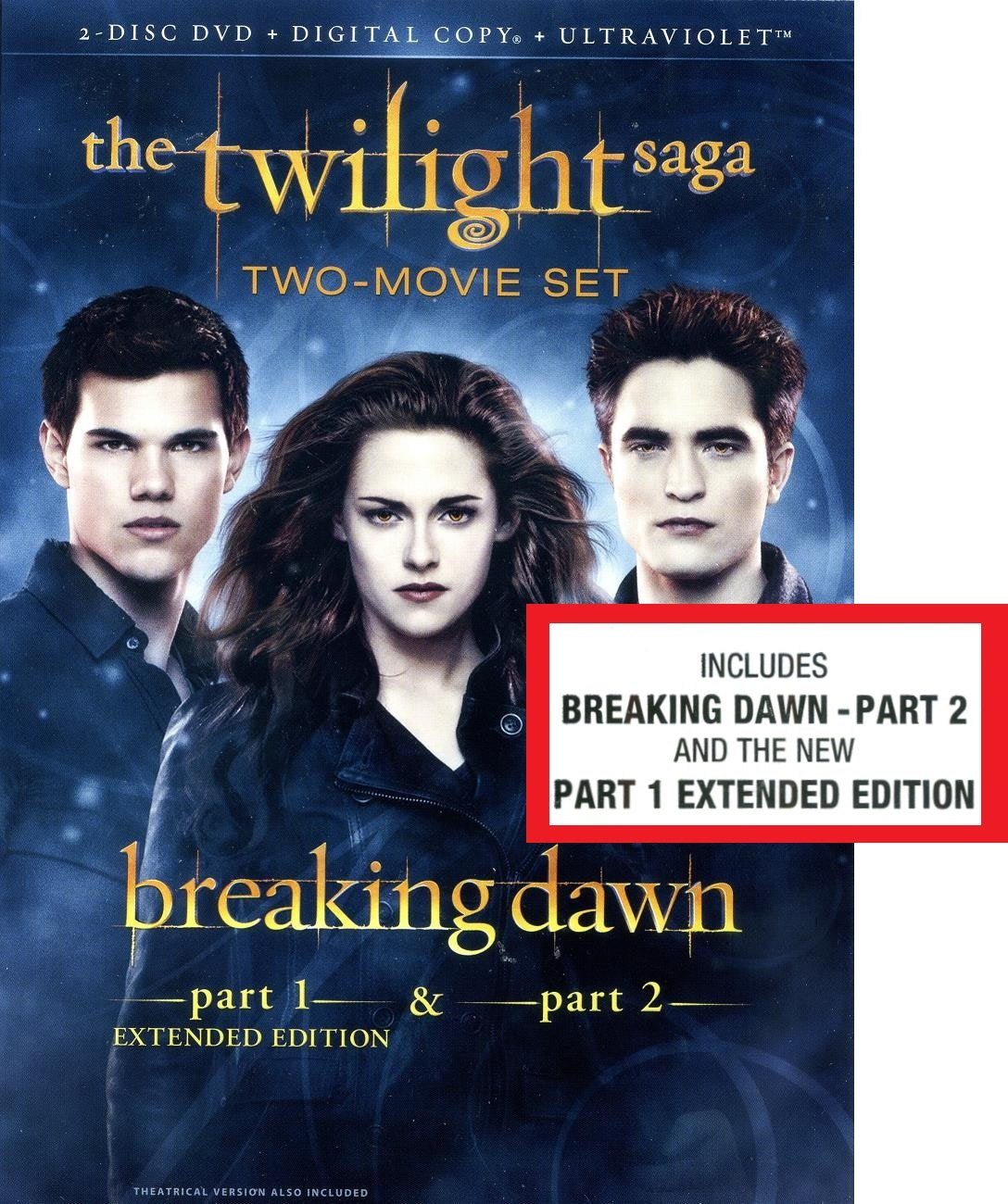 The Twilight Saga: Breaking Dawn, Parts 1 & 2 (2-Disc DVD + Digital Copy + UltraViolet) - 9476