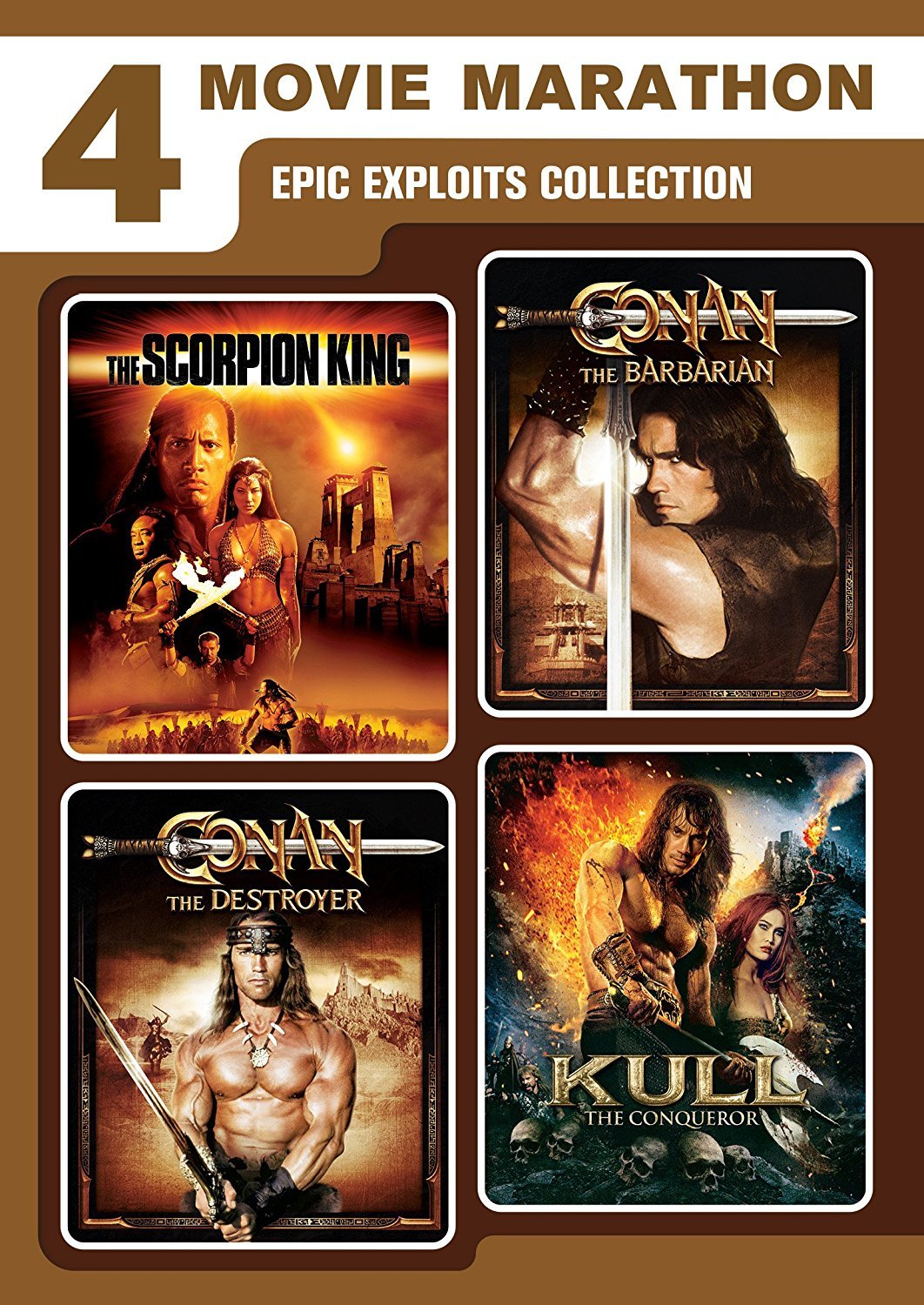 4-Movie Marathon: Epic Exploits Collection (The Scorpion King / Kull the Conqueror / Conan the Barbarian / Conan the Destroyer) [DVD]