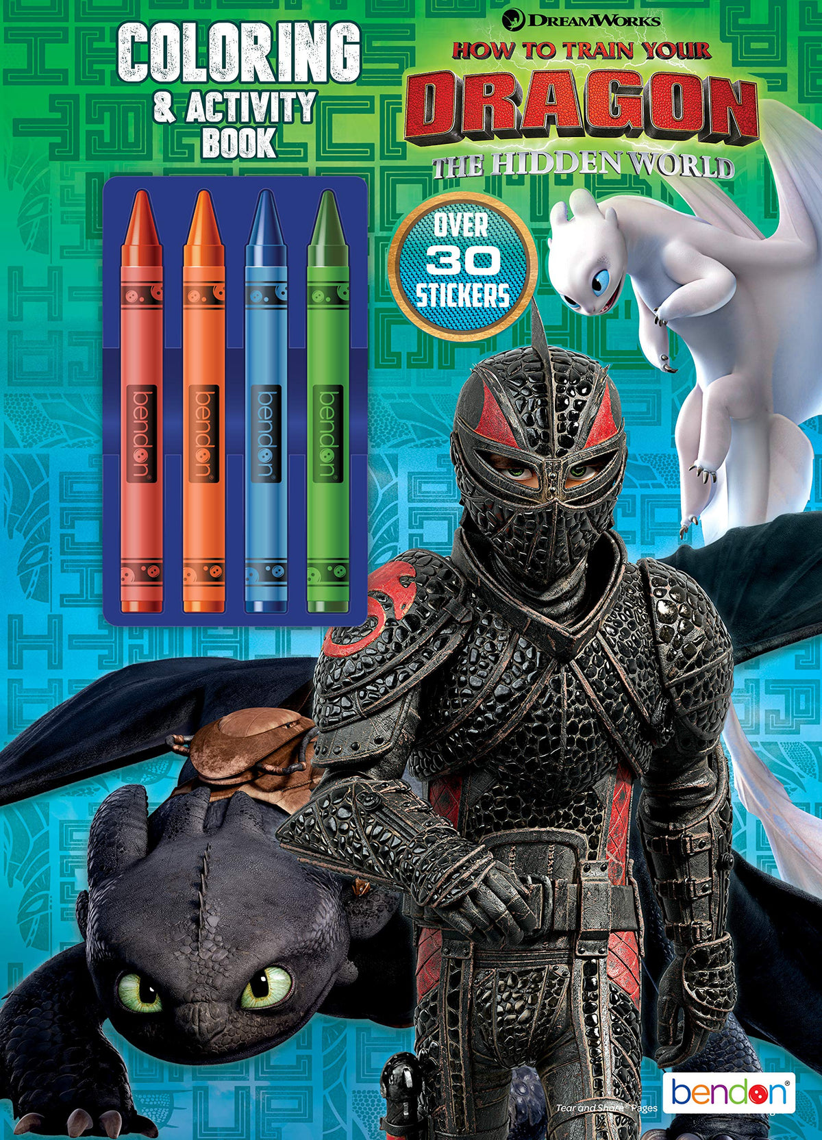 DreamWorks How to Train Your Dragon 3 48-Page Coloring & Activity Book with 4 Crayons, 37231 Bendon