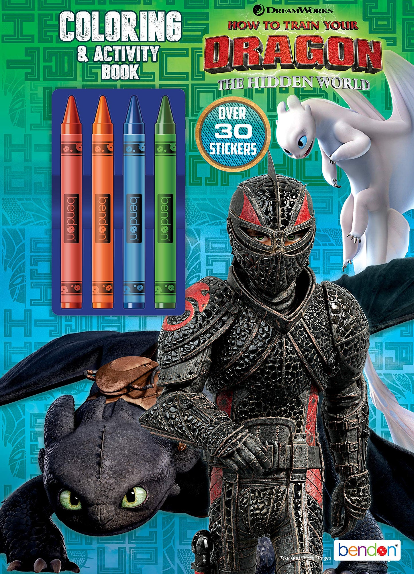 DreamWorks How to Train Your Dragon 3 48-Page Coloring & Activity Book with 4 Crayons, 37231 Bendon