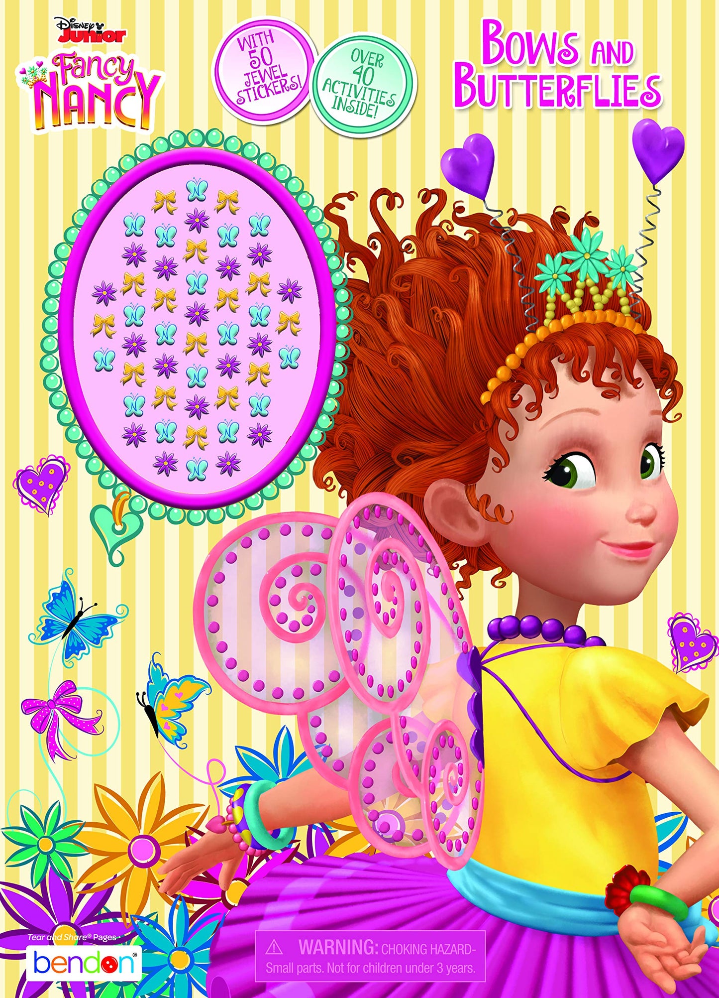 Disney Fancy Nancy 48 Page Activity Book with Jewel Stickers Bendon 45647