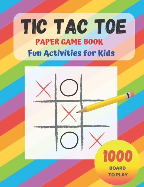 Tic Tac Toe Paper Game Book Fun Activities for Kids 1000 Board to Play: Paper & Pencil Workbook for Games: Gigant Tic Tac Toe, Smart gifts for Family, - 4227