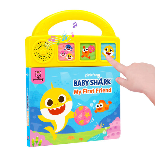 Baby Shark My First Friend 3 Button Sound Book with Handle, Children's Sound Books, Interactive Learning Books for Toddlers, Learning & Education Toys, Baby Shark Gifts for Babies - 307