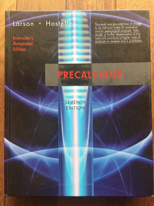 PRECALCULUS >INSTRS.ANNOT.ED< - 8276
