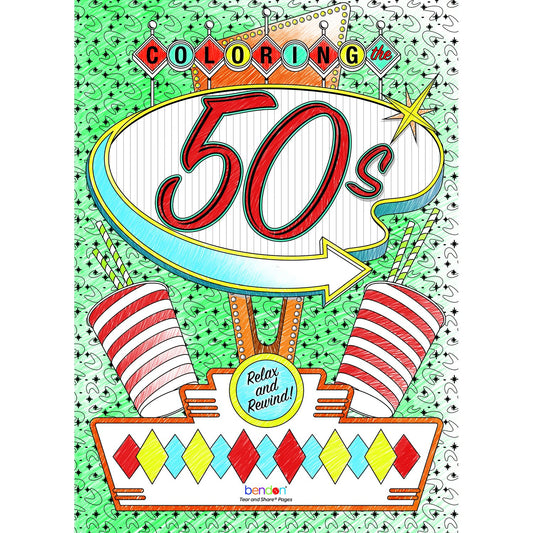 Bendon 12335 The 50's Advanced Coloring Book - 1537