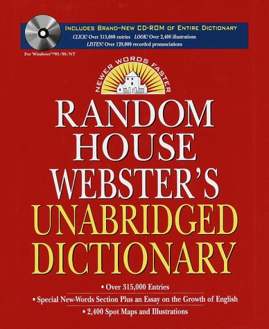 Random House Webster's Unabridged Dictionary and CD-ROM Version 3.0 - 9806