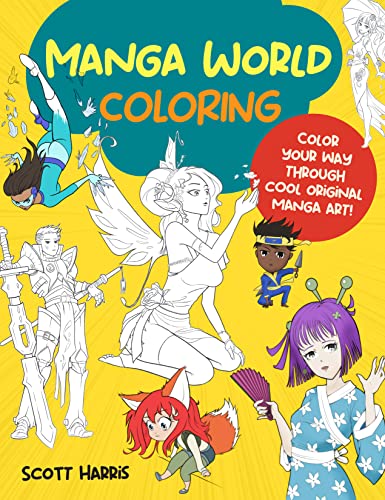 Manga World Coloring: Color your way through cool original manga art! (Manga Coloring, 1) - 4059