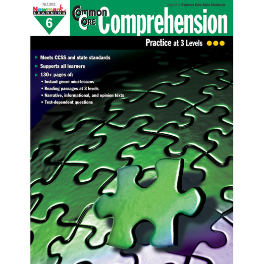 Newmark Learning Grade 6 Common Core Comprehension Aid - 8095