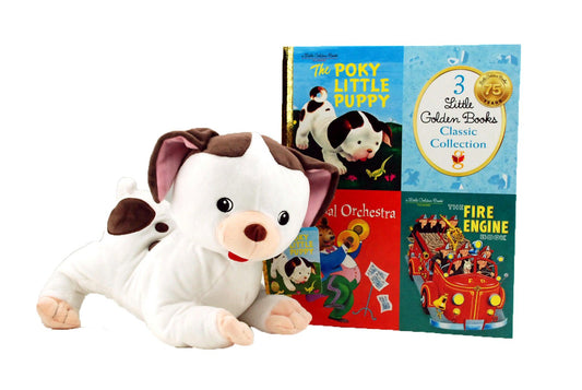 Little Golden Books: The Poky Little Puppy, The fire Engine and Animal Orquestra with Poky Little Puppy Plush Toy - 3414