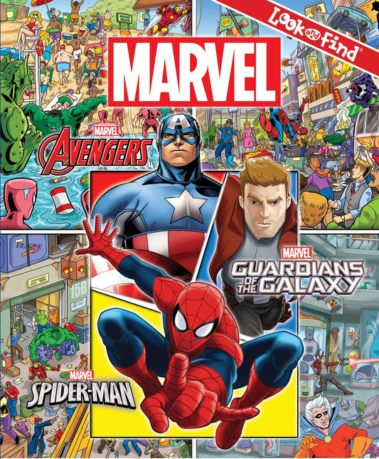 Marvel - Avengers, Guardians of the Galaxy, and Spider-man Look and Find Activity Book - Characters from Avengers Endgame Included - PI Kids - 9613