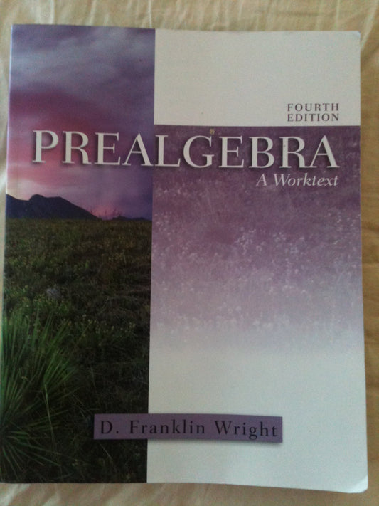 Prealgebra: A Worktext - 2607