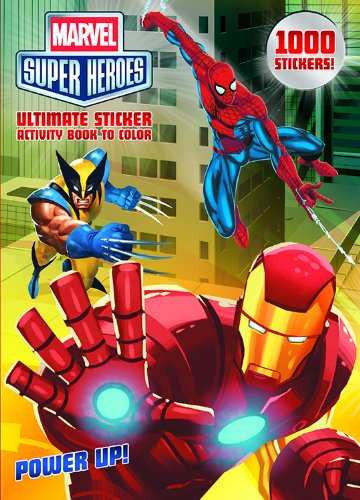 Bendon Publishing Marvel Superheroes Power Up! Ultimate Sticker Activity Book to Color - 6949