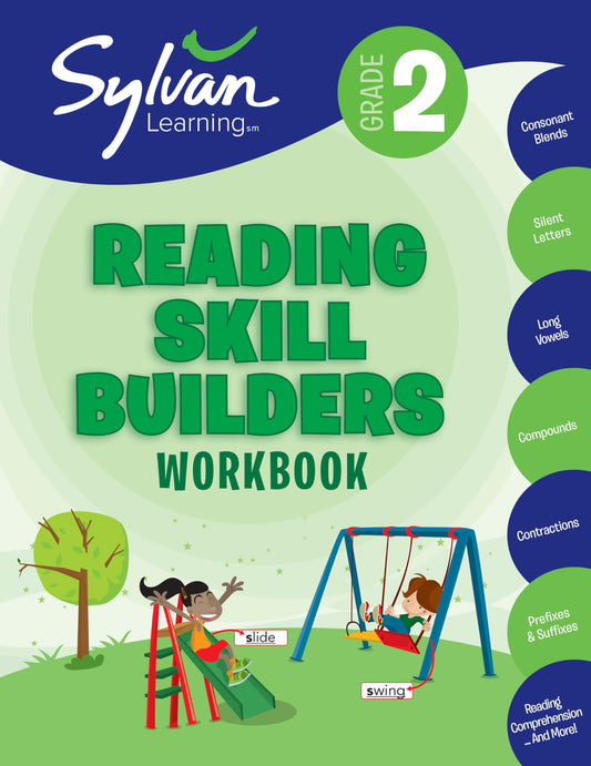 2nd Grade Reading Skill Builders Workbook: Consonant Blends, Silent Letters, Long Vowels, Compounds, Contractions, Prefixes and Suffixes, Reading ... and More (Sylvan Language Arts Workbooks) - 3647