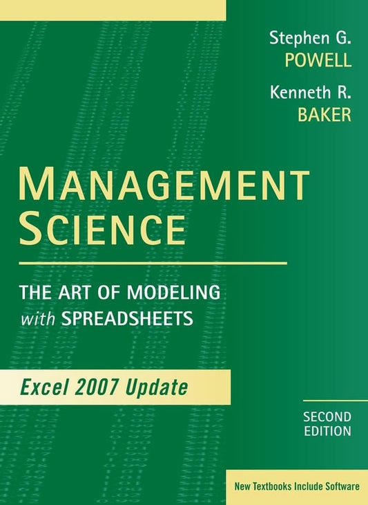Management Science: The Art of Modeling with Spreadsheets, Excel 2007 Update - 9379
